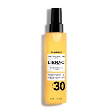 Lierac Sunissime The Silky Sun Body Oil SPF30 150ml | Μεταξένιο Αντηλιακό Λάδι Σώματος SPF30