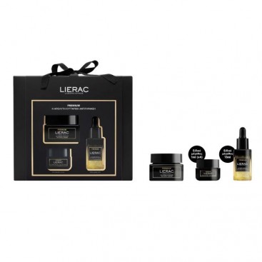 Lierac Premium The Silky Cream Κρέμα Προσώπου Ολικής Αντιγήρανσης Ελαφριάς Υφής για Κανονικές Μικτές Επιδερμίδες  50ml & Δώρο Premium Κρέμα Ματιών 1ml(x4) & Premium Ορός Προσώπου 13ml