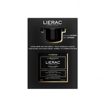 Lierac Premium The Silky Cream Κρέμα Προσώπου Ολικής Αντιγήρανσης Ελαφριάς Υφής για Κανονικές Μικτές Επιδερμίδες 50ml &  Premium The Silky Cream  Refill Ανταλλακτικά, 50ml