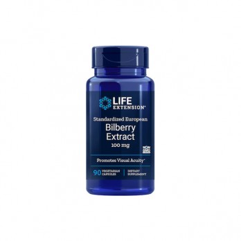 Life Extension Bilberry Extract 100mg, 90veg.caps | Συμπλήρωμα Διατροφής με Εκχύλισμα Μύρτιλλου