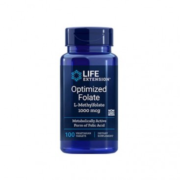 Life Extension Optimized Folate L-Methylfolate 1000mcg 100veg.tabs | Συμπλήρωμα Διατροφής με Φυλλικό Οξύ