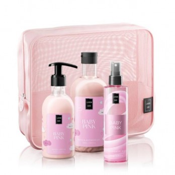 Lavish Care Baby Pink Body Care Bag Set με Shower Gel Αφρόλουτρο 500ml , Body Lotion Κρέμα Σώματος 300ml & Pink Fragrance Mist Αρωματικό Σπρέι Σώματος 200ml
