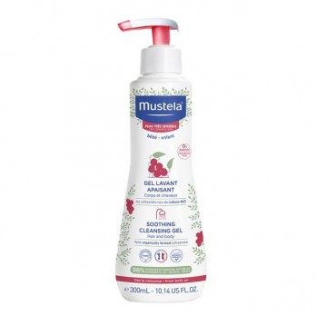 Mustela Soothing Cleansing Gel 300ml |Καθαριστικό Τζελ για Μαλλιά και Σώμα για Πολύ Ευαίσθητο Δέρμα 