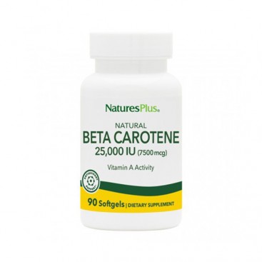 Nature's Plus Natural Beta Carotene 90softgels | Συμπλήρωμα Διατροφής Βήτα Καροτίνης 