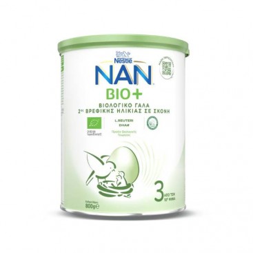 Nestle Nan Bio+ No.3 800gr | Βιολογικό Γάλα για Βρέφη σε Σκόνη, από το 10ο μήνα