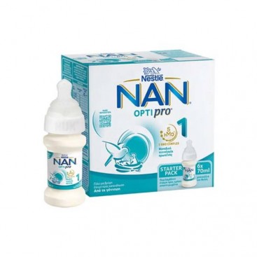 Nestle Nan Optipro Starter Pack 6x70ml | Έτοιμο Βρεφικό Γάλα από τη Γέννηση