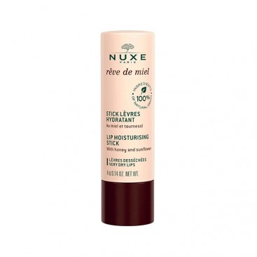 Nuxe Rêve de Miel Lip Moisturizing Stick  4g | Ενυδατικό Lipstick για Ξηρά - Σκασμένα Χείλη 