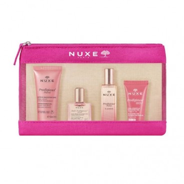 Nuxe Prodigieux Floral Shower Gel Αφρόλουτρο 30ml, Huile Prodigieuse Florale Ξηρό Λάδι 10ml , Prodigieux Floral Eau de Parfum Άρωμα 15ml & Prodigieuse Boost Multi-correction Gel Cream Κρέμα Gel για τα Πρώτα Σημάδια Γήρανσης 15ml