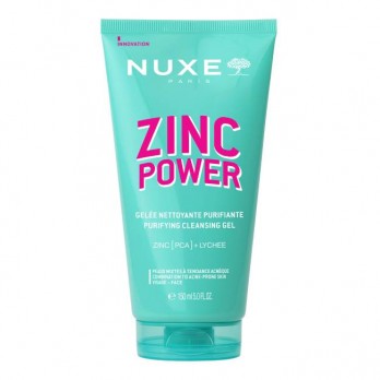 Nuxe Zinc Power Purifying Cleansing Gel 150ml | Τζελ Καθαρισμού Προσώπου για Λιπαρό Δέρμα με Ατέλειες