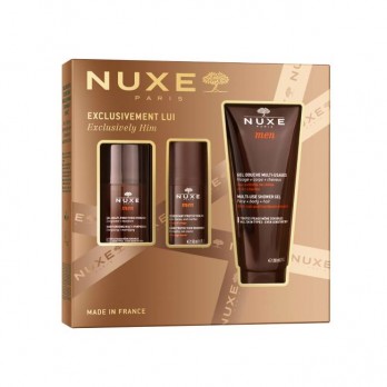 Nuxe Men Moisturising Multi-Purpose Gel Ενυδατικό Τζέλ Προσώπου 50ml & Men 24hr Protection Deodorant Αποσμητικό 50ml & Men Multi-Use Shower Gel Πολυχρηστικ΄ό Αφρόλουτρο 200ml