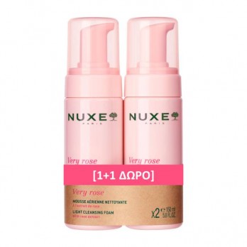 Nuxe Very Rose Light Cleansing Foam 2x150ml | Ελαφρύς Αφρός  Καθαρισμού Προσώπου