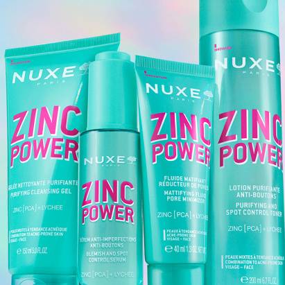 Nuxe Zinc Power - Ολοκληρωμένη Φροντίδα για το Λιπαρό Δέρμα με Τάση Ακμής - Ατέλειες 