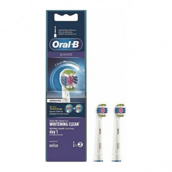 Oral-B 3D White Brush Heads 2τμχ | Ανταλλακτικές Κεφαλές Ηλεκτρικής Οδοντόβουρτσας