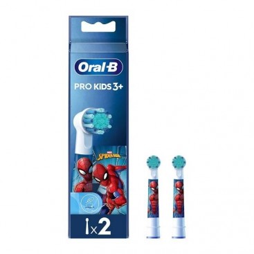 Oral-B Pro Kids Spiderman 2τμχ | Ανταλλακτικές Κεφαλές Παιδικής Ηλεκτρικής Οδοντόβουρτσας για παιδιά 3+