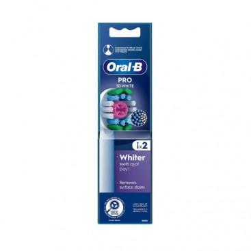 Oral-B 3D White Brush Heads Pro 2τμχ | Ανταλλακτικές Κεφαλές Ηλεκτρικής Οδοντόβουρτσας 