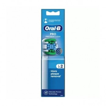 Oral-B Pro Precision Clean Brush Heads 2τμχ | Ανταλλακτικές Κεφαλές για Ηλεκτρική Οδοντόβουρτσα 