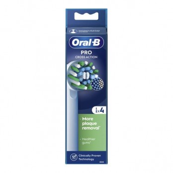 Oral-B Cross Action Brush Heads Pro Value Pack 4 τμχ | Ανταλλακτικές Κεφαλές Ηλεκτρικής Οδοντόβουρτσας