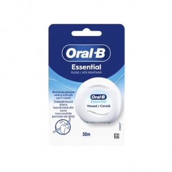 Oral-B Essential Floss Waxed 50m | Oδοντικό Nήμα Κηρωμένο