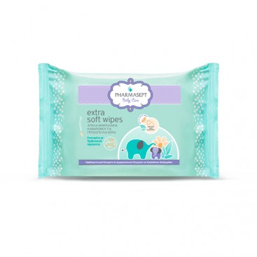 Pharmasept Baby Care Extra Soft Wipes 30τμχ | Βρεφικά Μαντηλάκια Καθαρισμού για Πρόσωπο και Χέρια