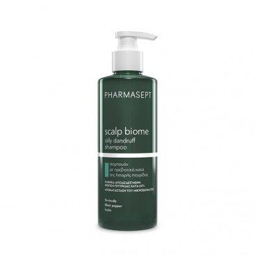 Pharmasept Scalp Biome Oily Dandruff Shampoo 400ml | Σαμπουάν με Πρεβιοτικά κατά της Λιπαρής Πιτυρίδας
