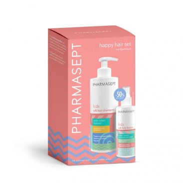 Pharmasept Kids Soft Hair Shampoo Απαλό Παιδικό Σαμπουάν 400ml & Kids Soft Hair Lotion Παιδική Λοσιόν για Εύκολο Χτένισμα 150ml 