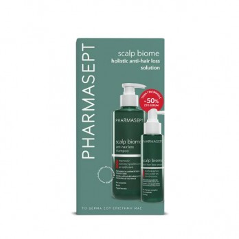 Pharmasept Scalp Biome Anti Hair Loss Shampoo Σαμπουάν Κατά της Τριχόπτωσης 400ml & Scalp Biome Anti-Hair Loss Serum Ορός κατά της Τριχόπτωσης 100ml 