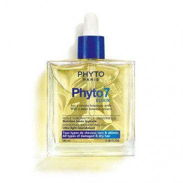 Phyto Phyto Nutrition Phyto 7 Elixir Haute Legerete Huile 100ml  | Ανάλαφρο Θρεπτικό Ελιξίριο ,Όλοι οι Τύποι Ταλαιπωρημένων & Ξηρών Μαλλιών