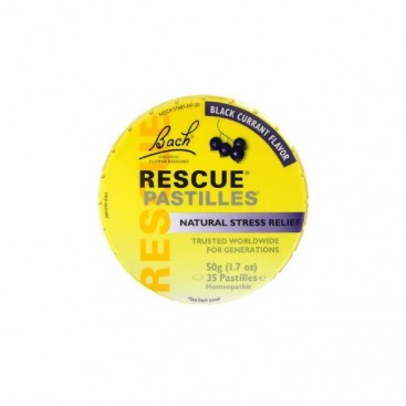 Power Health Bach Rescue Remedy Pastilles Blackcurrant 50gr | Παστίλιες Κατά του Άγχους και του Στρες με γεύση Φραγκοστάφυλλο 