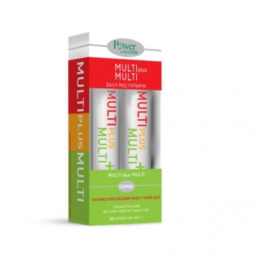 Power Health Multi plus Multi Daily Multivitamin Πολυβιταμίνη για Ενέργεια με Γεύση Ροδάκινο 20eff.tabs  & Δώρο Power Health Multi plus Multi Daily Multivitamin 20eff.tabs 