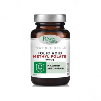 Power Health Platinum Range Folic Acid 400mg 60caps | Συμπλήρωμα Διατροφής με Φολικό Οξύ