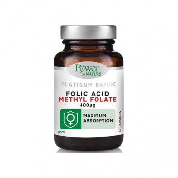 Power Health Platinum Range Folic Acid 400mg 60caps | Συμπλήρωμα Διατροφής με Φολικό Οξύ