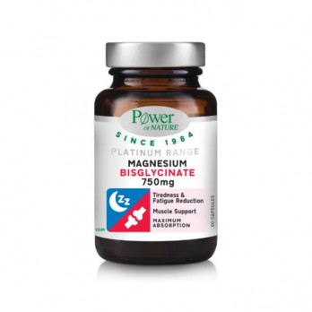 Power Health Platinum Range Magnesium Bisglycinate 750mg 60caps | Συμπλήρωμα Διατροφής με 750mg Δισγλυκινικού Μαγνησίου σε Χηλική Μορφή για Υψηλή Βιοδιαθεσιμότητα και Απορρόφηση
