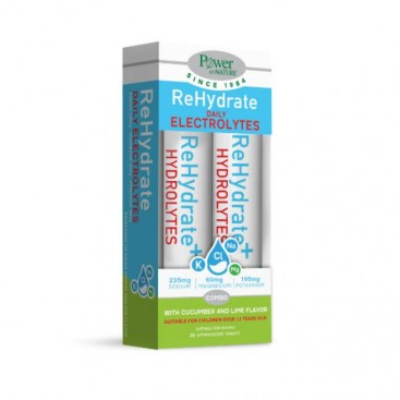 Power Health Rehydrate hydrolytes Συμπλήρωμα Διατροφής με Ηλεκτρολύτες 20eff. tabs & Δώρο Power Health Rehydrate hydrolytes 20eff