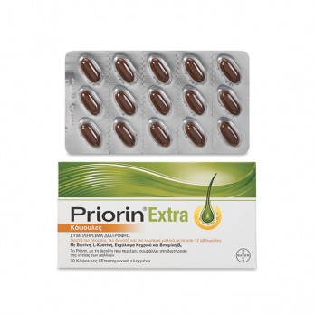 Priorin Extra 30caps | Συμπλήρωμα Διατροφής κατά της Τριχόπτωσης 