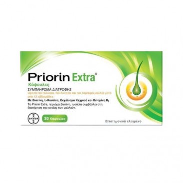 Priorin Extra 30caps | Συμπλήρωμα Διατροφής κατά της Τριχόπτωσης 