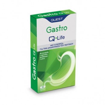 Quest Gastro Q-Life 15tabs | Συμπλήρωμα Διατροφής με Γλυκόριζα για την Ανακούφιση του Πεπτικού