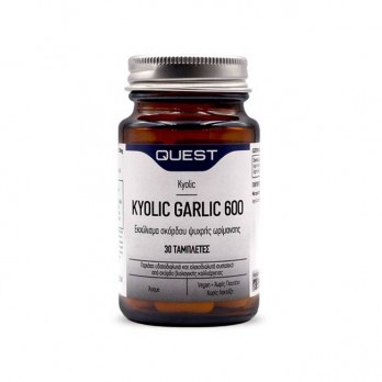 Quest Kyolic Garlic 600mg 30tabs | Συμπλήρωμα Διατροφής με Εκχύλισμα Σκόρδου
