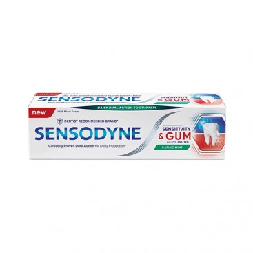 Sensodyne Sensitivity & Gum Caring Mint Toothpaste 75ml | Οδοντόκρεμα για τα Ευαίσθητα Δόντια & Ούλα που Αιμορραγούν με Γεύση Μέντα