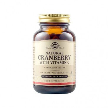 Solgar Cranberry with Vitamin C 60veg.caps | Συμπλήρωμα Διατροφής με Κράνμπερι και Βιταμίνη C