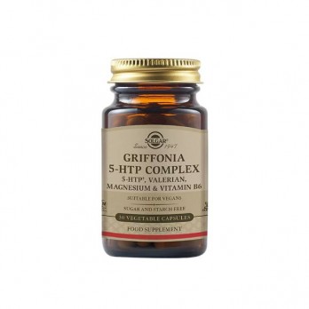 Solgar 5-HTP Griffonia Complex 30veg.caps | Συμπλήρωμα Διατροφής με 5-HTP από Σπόρους Griffonia ,Μαγνήσιο και Βιταμίνη Β6