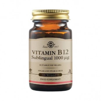 Solgar Vitamin B12 1000 μg, 100nuggets | Συμπλήρωμα Διατροφής με Βιταμίνη 12 100 Μασώμενα Δισκία