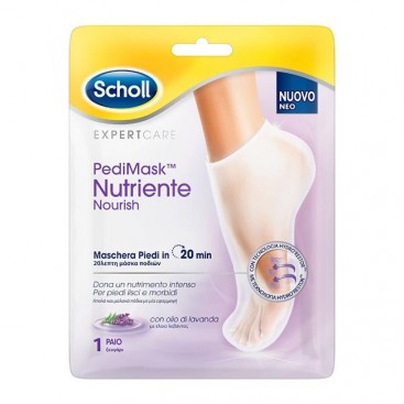 Scholl PediMask Nourish Lavender 1 ζεύγος | Ενυδατική Μάσκα Ποδιών Με Έλαιο Λεβάντας