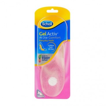 Scholl Gel Activ All Day Comfort Everyday Heels  1 Ζεύγος | Καθημερινοί Γυναικείοι Πάτοι για Παπούτσια με Τακούνι Μεγέθους 36-42