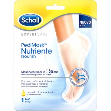 Scholl PediMask Macadamia 1ζεύγος | Μάσκα Ποδιών με Λάδι Macadamia, 1 ζευγάρι