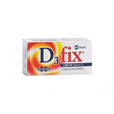 Uni-Pharma D3 Fix 1200iu Vitamin D3 60 tabs | Συμπλήρωμα Διατροφής με Βιταμίνη D3 