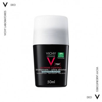 Vichy Homme 72h Deodorant Roll 50ml | Ανδρικό Αποσμητικό για Έντονη Εφίδρωση, με Άρωμα -72ώρες Προστασία