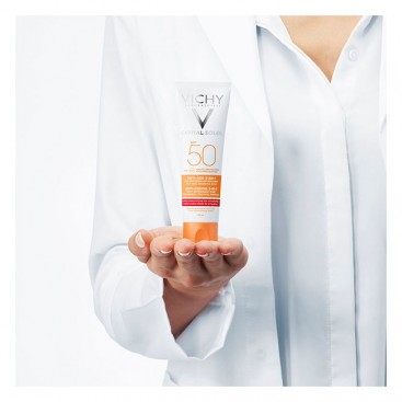 Vichy Capital Soleil Anti-Ageing 3 in 1 SPF50 50ml |  Κρέμα Προσώπου Με Αντιγηραντική Δράση 