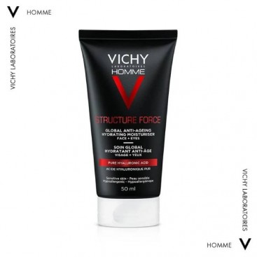 Vichy Homme Structure Force 50ml | Αντρική Αντιρυτιδική Κρέμα Προσώπου & Ματιών