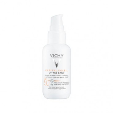 Vichy Capital Soleil UV-Age Daily SPF50+ 40ml | Λεπτόρρευστο Αντηλιακό Προσώπου Κατά της Φωτογήρανσης