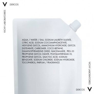 Vichy Dercos Energy+ Shampoo Refill 400ml | Δυναμωτικό Σαμπουάν κατά της Τριχόπτωσης, με Aminexil και Νιασιναμίδη σε Οικολογική Συσκευασία
